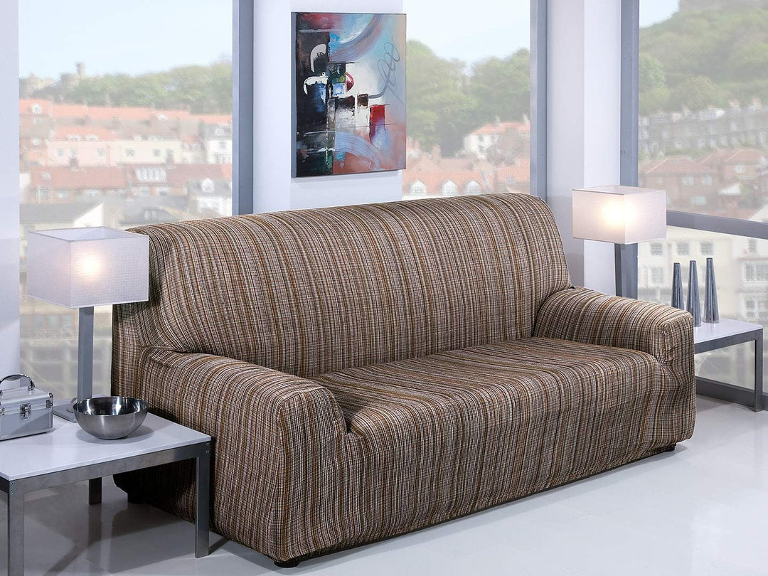 Martina Home Mejico Sofabezug, elastisch 3 Plazas, 180 a 240 cm de ancho braun 3 Sitzer (180 bis 240