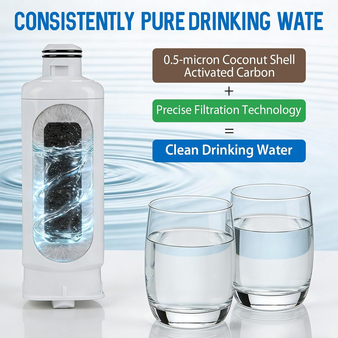 2 Stück Kühlschrank Wasserfilter, Ersatz Kühlschrank Wasserfilter kompatibel mit Samsung DA97-17376B