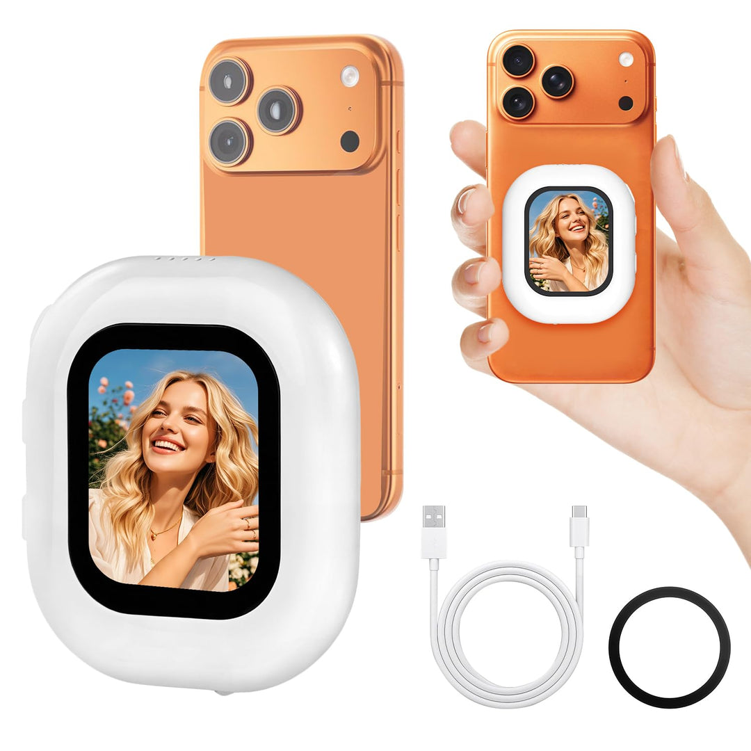 RUIZHI Handy Selfie Monitor, Magnetischer Smartphone Rückkamera Magnetisch Vlog Bildschirm für iPhon