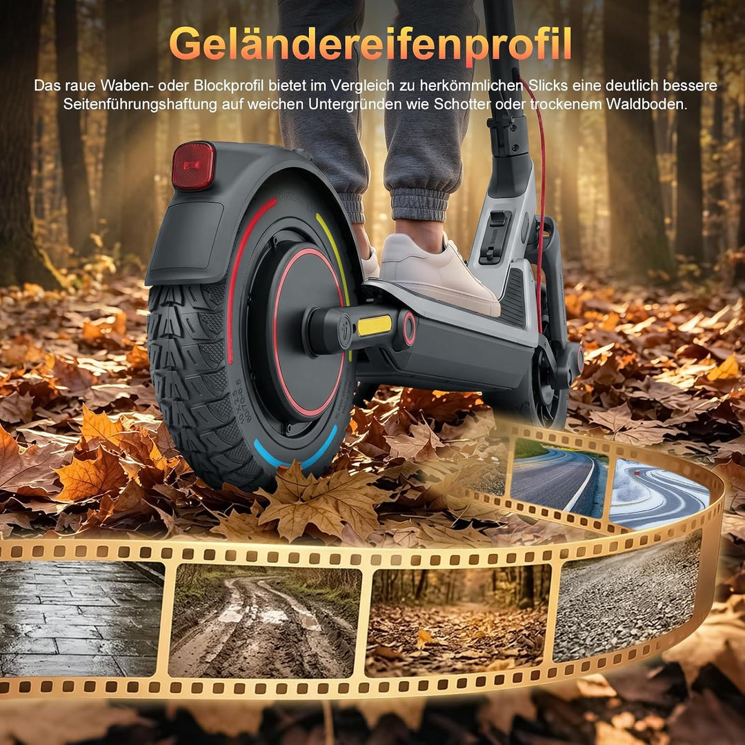 60/70-6,5 Vollgummireifen 10 Zoll Solide Reifen für Xiaomi 5/5 Pro/5 Max,für Ninebot Max G30/Max G30