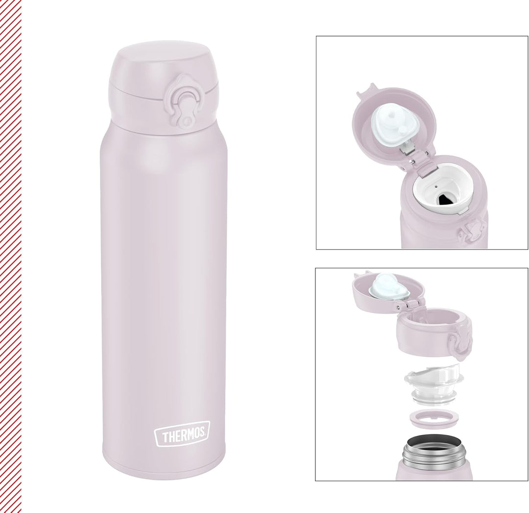 THERMOS ULTRALIGHT BOTTLE 0,75l, soft pink mat, Thermosflasche aus Edelstahl, 10 heiss / 20 h kalt,