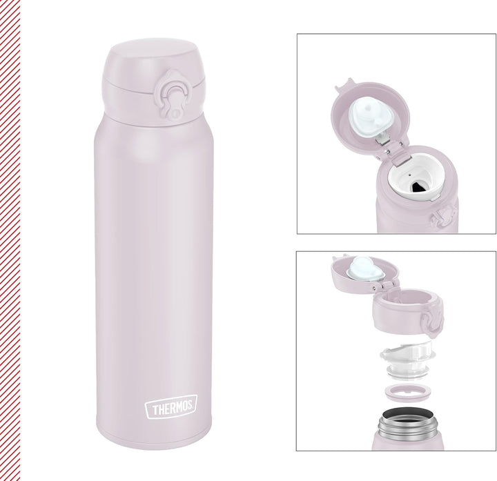 THERMOS ULTRALIGHT BOTTLE 0,75l, soft pink mat, Thermosflasche aus Edelstahl, 10 heiss / 20 h kalt,