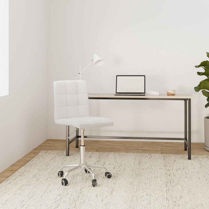 Drehstuhl Bürostuhl Schreibtischstuhl Höhenverstellbarer PC Stuhl Ergonomisch - Weiss, Weiss
