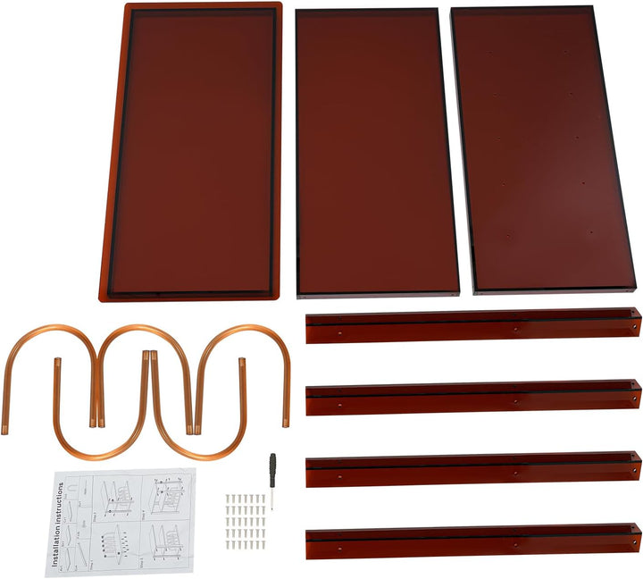 Acryl Plattenspielerständer Schallplatten Regal mit 3 Ablagen, Plattenständer mit Schallplatten Aufb