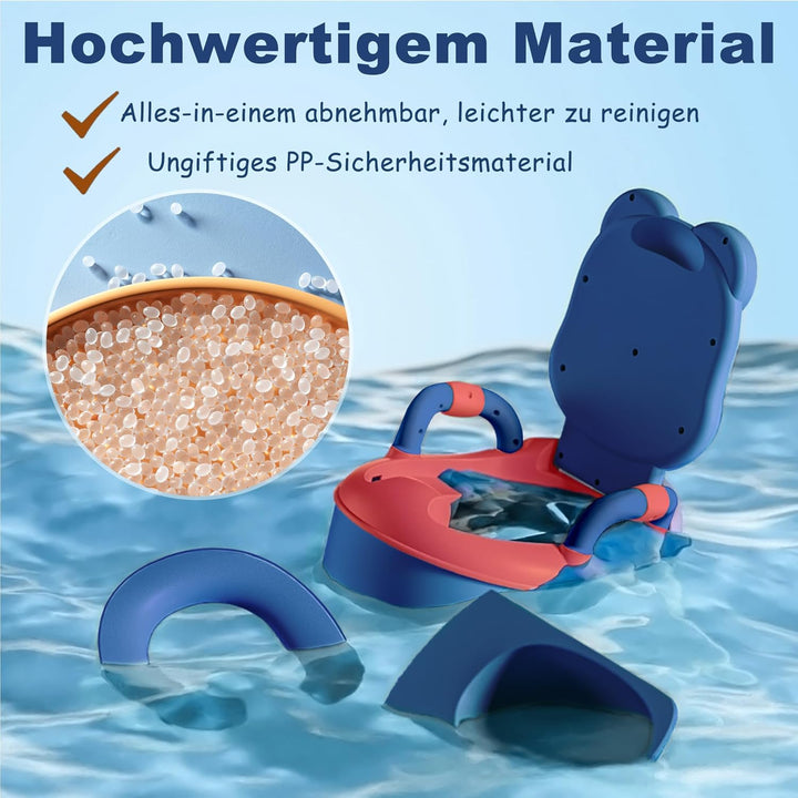 Töpfchen Kinder Babytopf WC/Klo Toiletten Training Frosch-Design Toilettentrainer Baby Kindertoilett