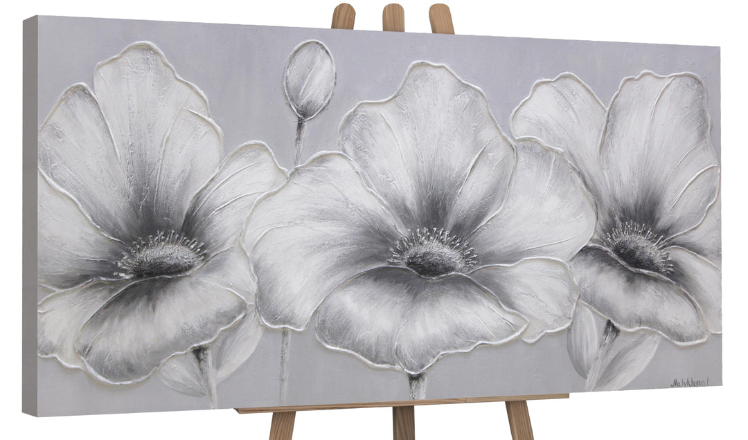 YS-Art XXL Abstrakt Acryl Gemälde auf Leinwand handgemalt Blumen Wandbilder Wohnzimmer moderne minim