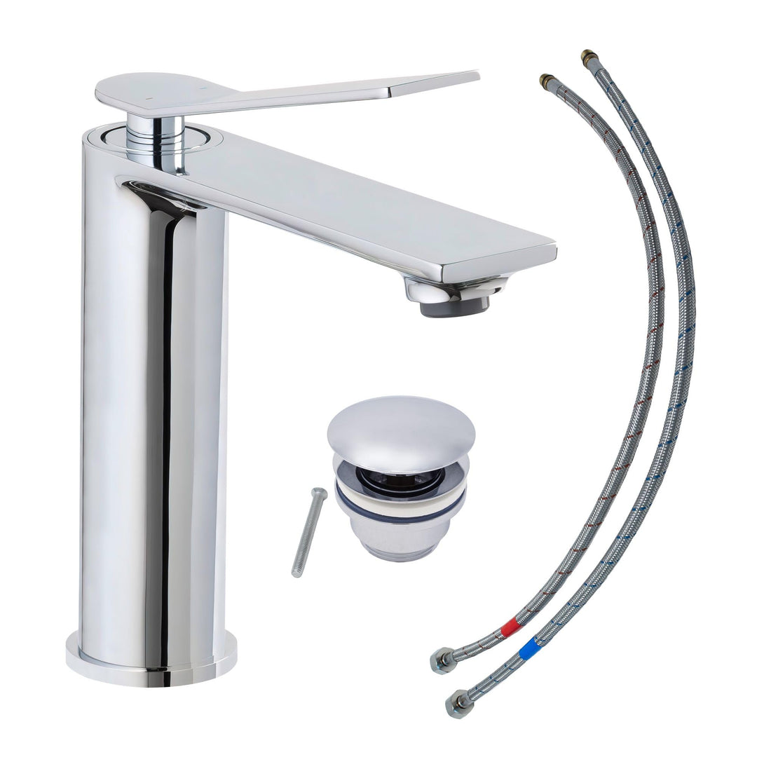 SCHÖNER WOHNEN-Kollektion Waschtischarmatur VIOLA M, Chrom, Wasserhahn geeignet für wandhängende Was