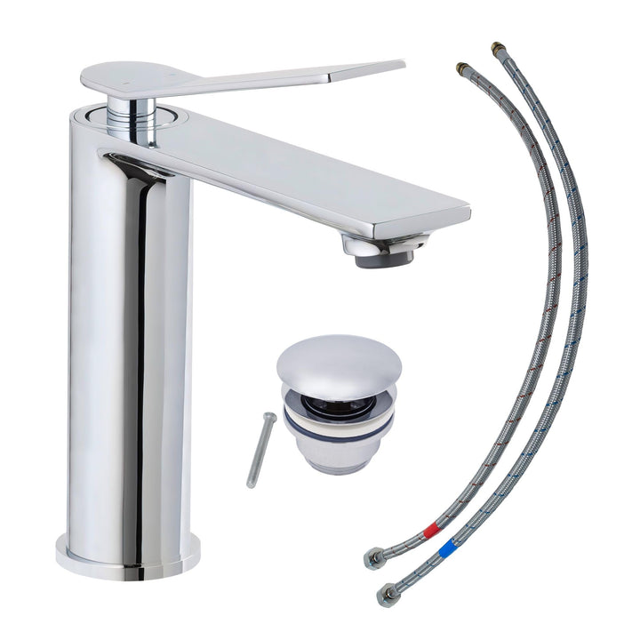 SCHÖNER WOHNEN-Kollektion Waschtischarmatur VIOLA M, Chrom, Wasserhahn geeignet für wandhängende Was