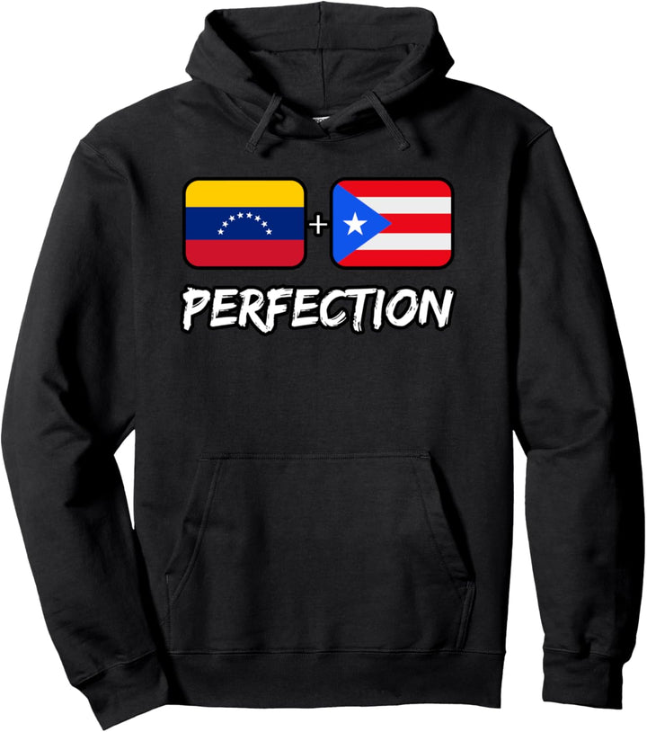Venezuelan Plus Boricua Perfection Heritage Pullover Hoodie