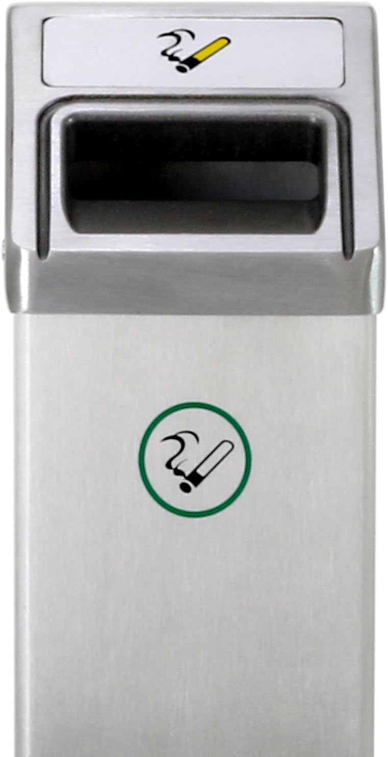 KDS Wandascher CUBI Aussenbereich Edelstahl gebürstet abschliessbar 48cm hoch
