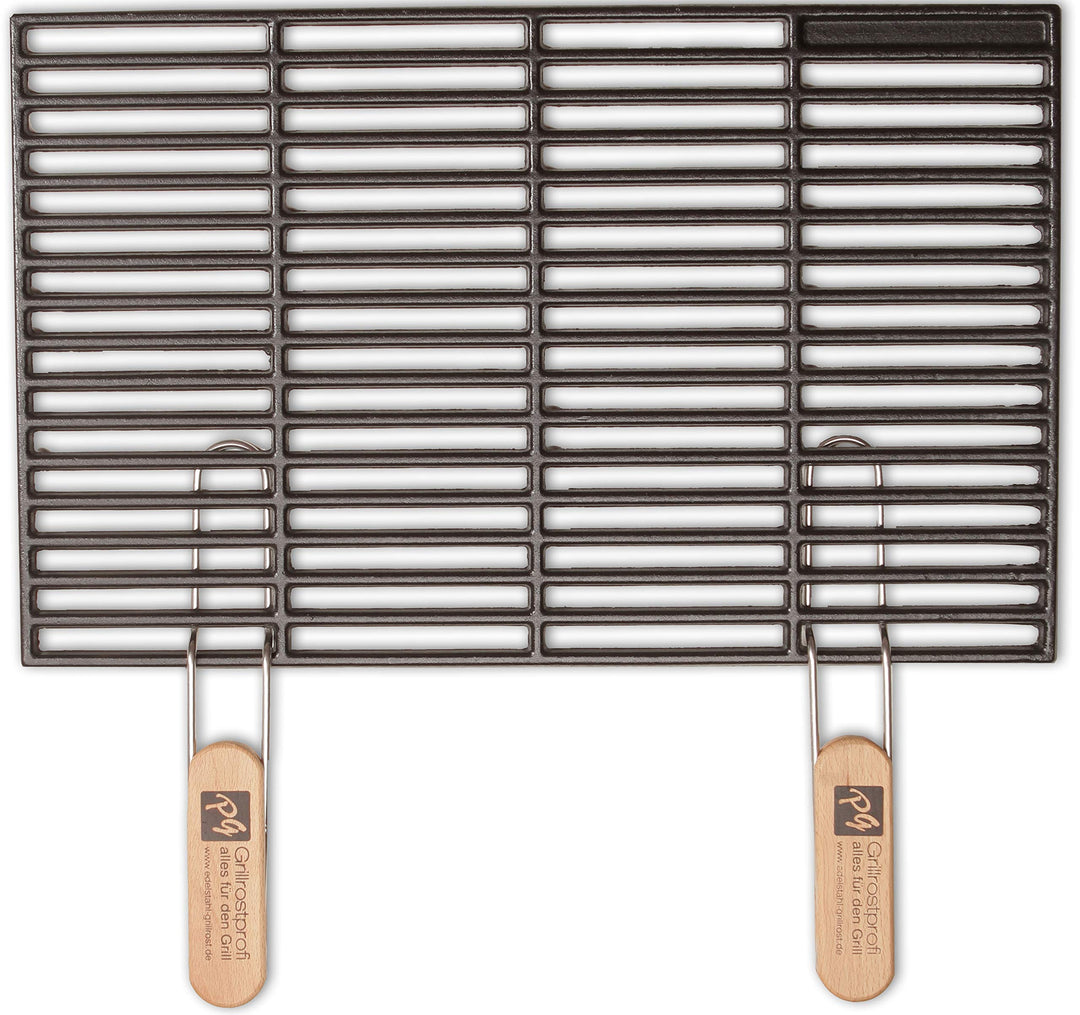 Grillrostprofi Gusseisen-Grillrost 54 x 34 cm mit abnehmbaren Handgriffen