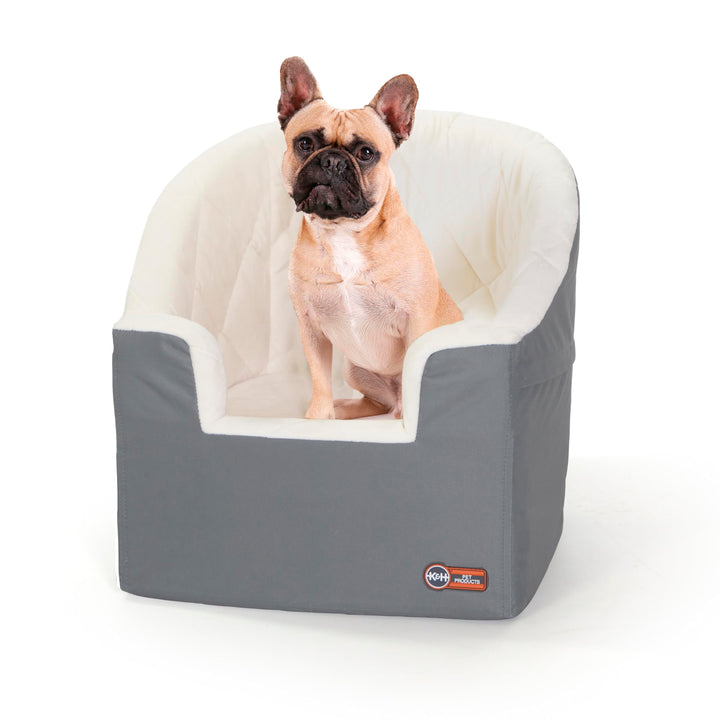 K&H Haustierprodukt Eimer Booster Hundeautositz mit Hundesicherheitsgurt für Auto, waschbarer Kleine