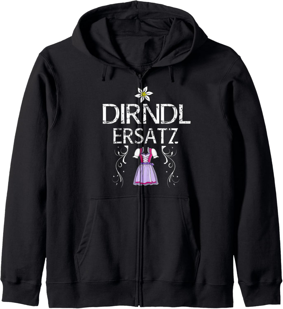 Dirndl Ersatz lustige Sprüche Oktoberfest Wiesn Damen Frauen Kapuzenjacke