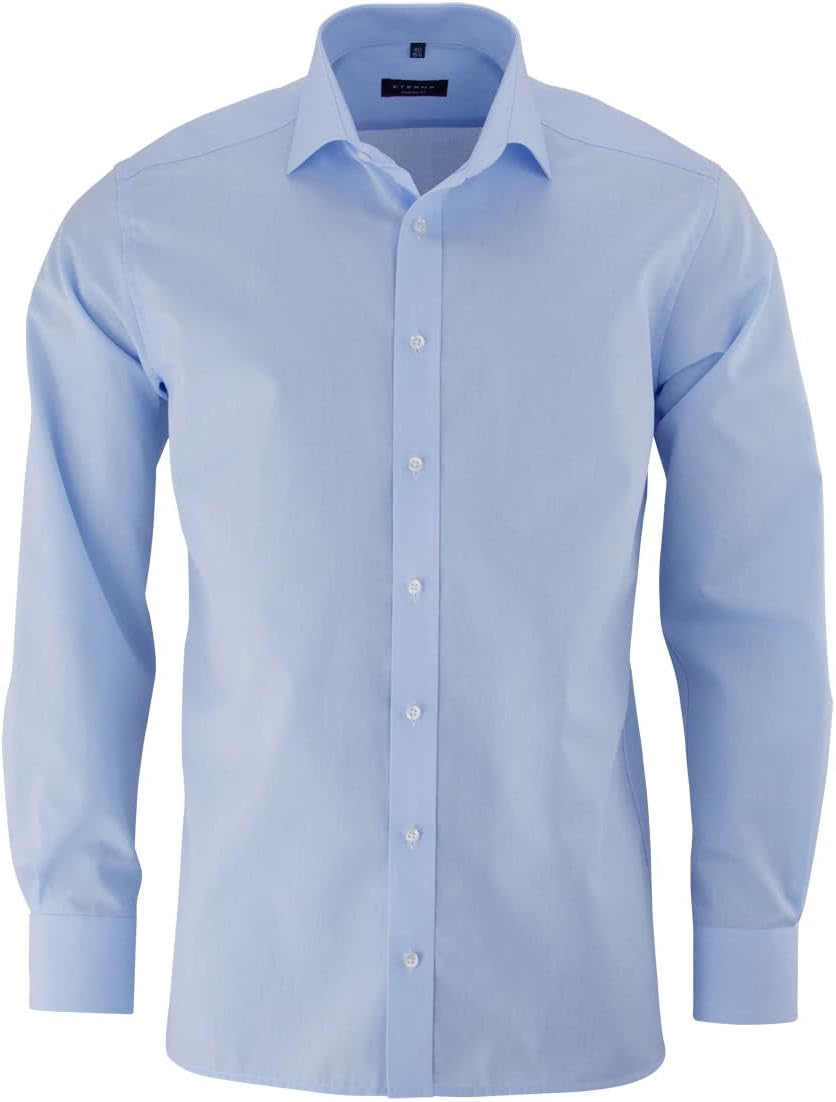 ETERNA Male Original Shirt unifarben MODERN FIT 39 Hellblau, 39 Hellblau