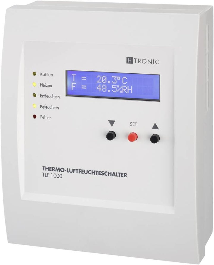 TLF1000 Temperatur-Luftfeuchteschalter inkl. Sensor, Thermostat, Hygrostat, 230V