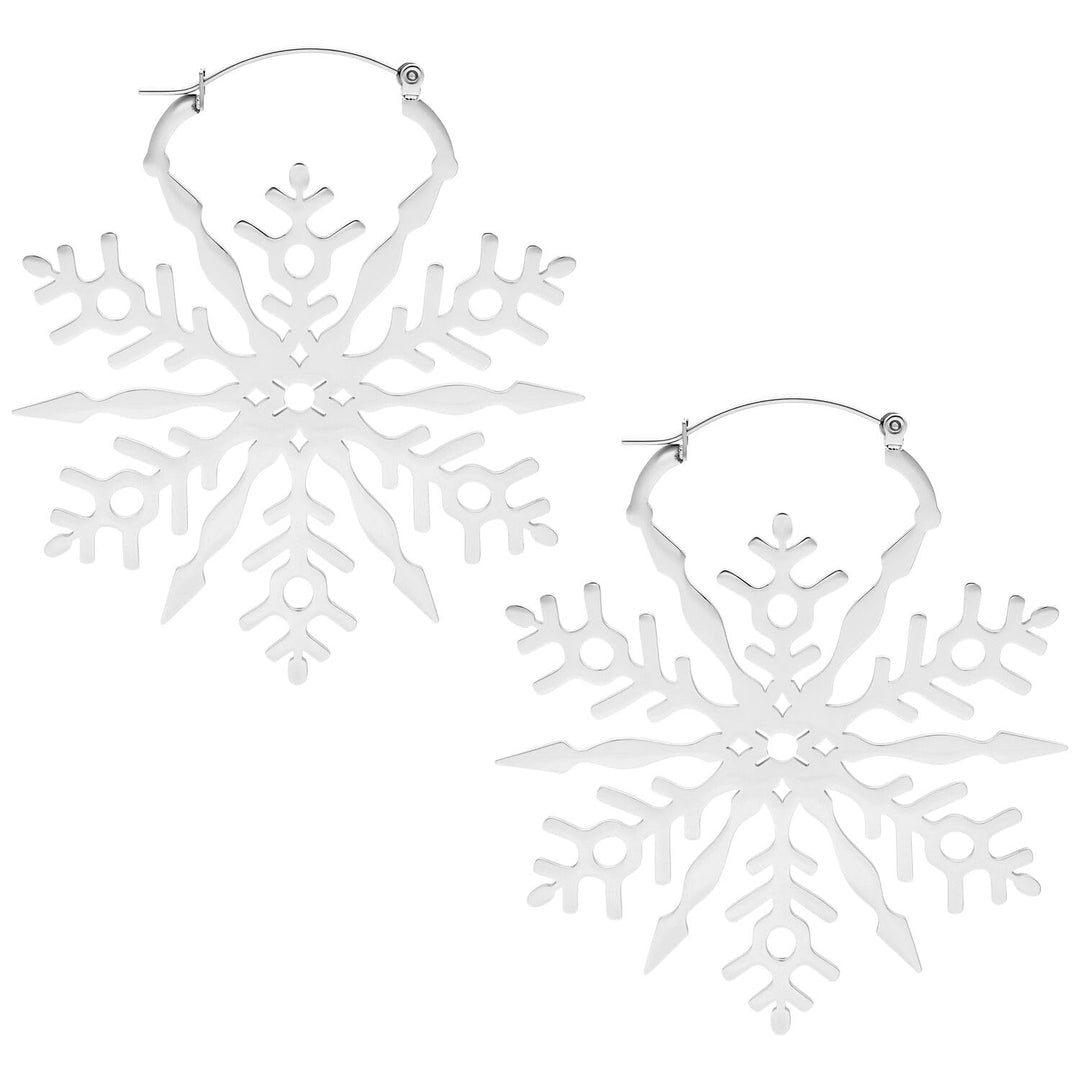 Wildcat Snowflake Hoops Silber, Silber