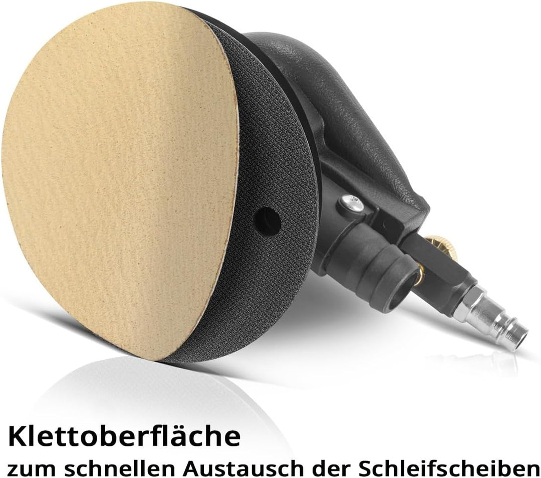 STAHLWERK Druckluft Exzenterschleifer DES-125 ST | Druckluftschleifer mit 125mm Schleifteller| Polie