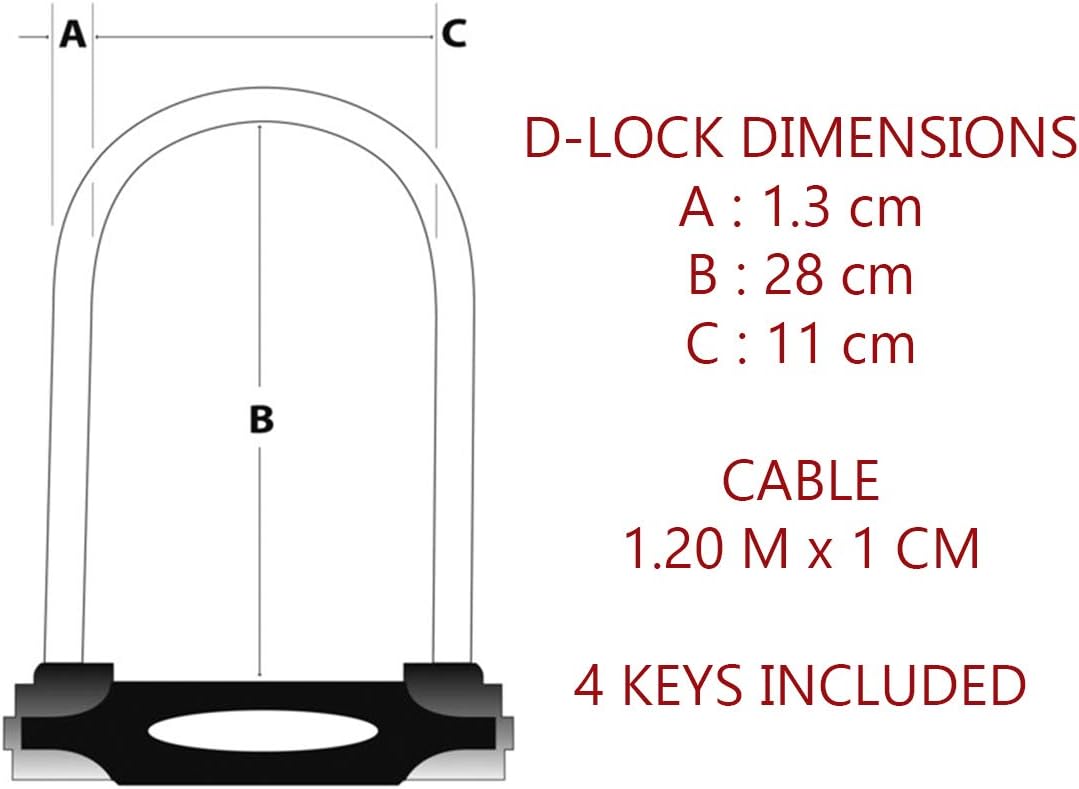 MASTER LOCK Bügelschloss mit Schlaufenkabel [Schlüsselschloss] [mit Halterung] [Zertifiziertes Fahrr