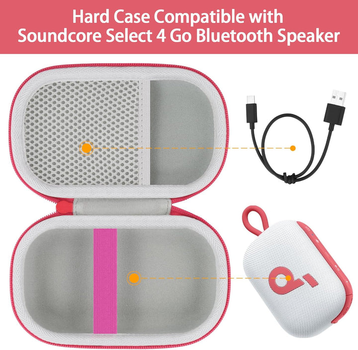 co2CREA case Hart Reise schutzhülle Etui Tasche für Anker Soundcore Select 4 Go Bluetooth Lautsprech