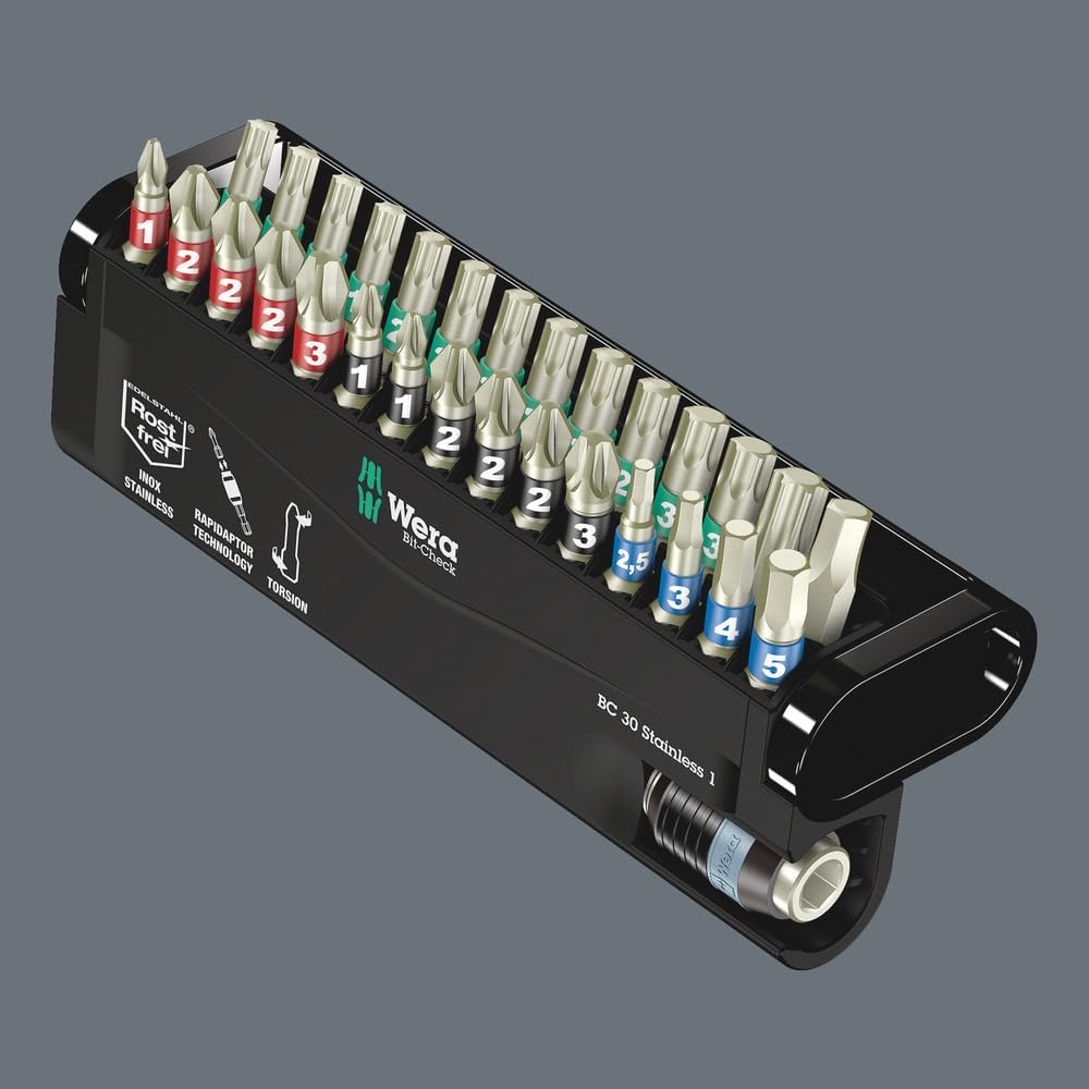 Wera Bit-Sortiment, Bit-Check 30 Stainless 1, 30-teilig, 05071109001