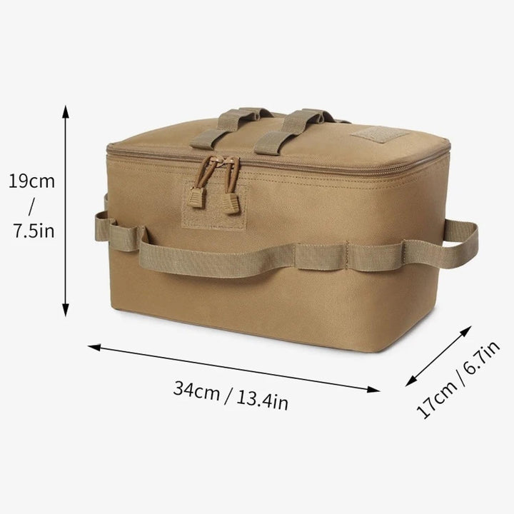 Tragbare Aufbewahrungstasche für Campingutensilien und Kochgeschirr, Outdoor-Picknicktasche (Gelb),