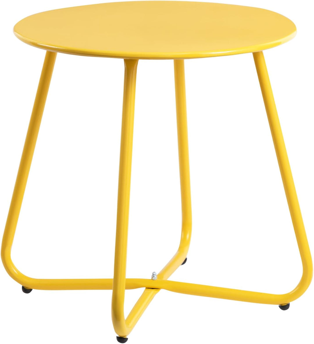 HollyHOME Beistelltisch Outdoor Balkontisch Klein Gartentisch Rund Beistelltisch Metall Wetterfest L