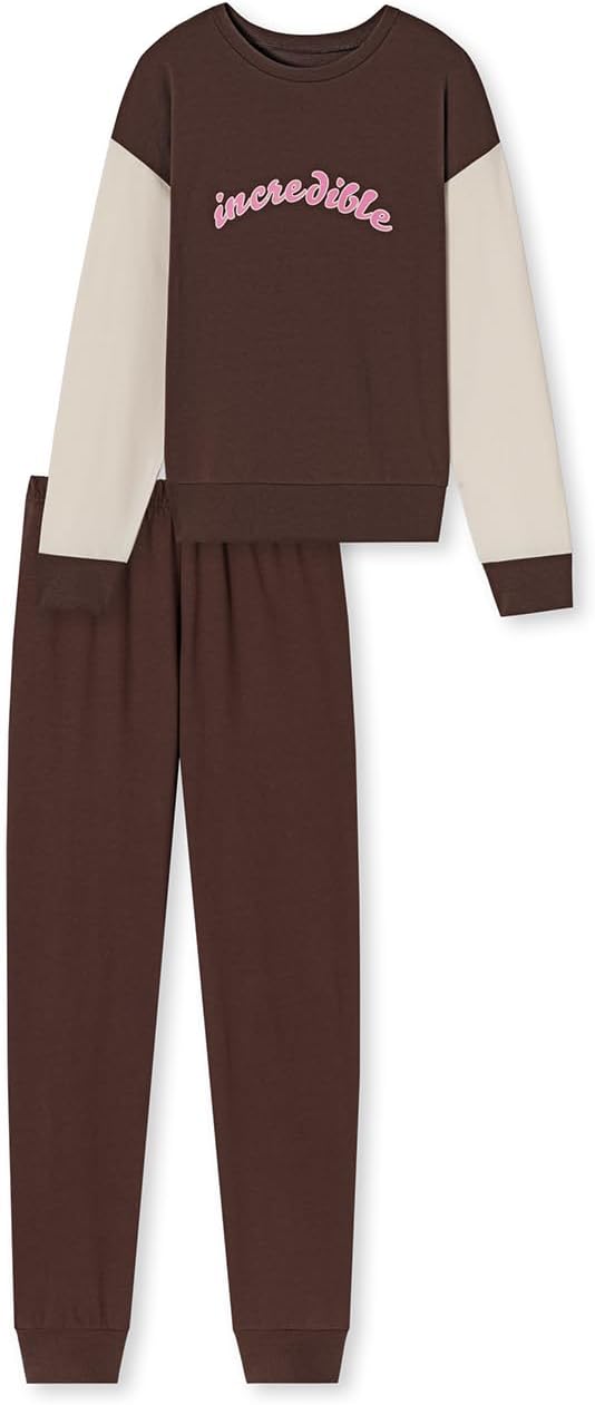 Schiesser Mädchen Pyjamaset 140 Braun_179970, 140 Braun_179970