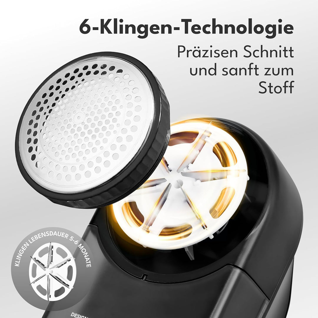 LEBENLANG Fusselrasierer Elektrisch 2000mAh - Inkl. LED Anzeige & Reinigungspinsel I Bis zu 2h Laufz