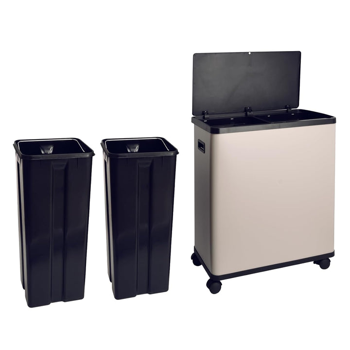 SVITA SR2X30 Sensormülleimer Abfalleimer Kücheneimer Mülltrennsystem 2 Fächer 60l freistehend automa