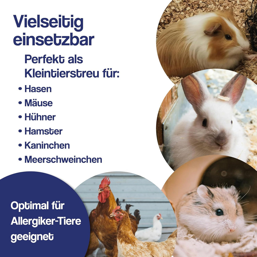 Bio Miscanthus Einstreu 980 Liter - Staubarm & Saugstark - Einstreu für Kleintiere wie Kaninchen, Me