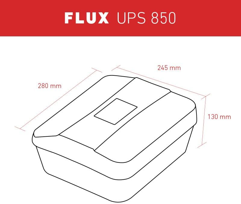 Accurat UPS Unterbrechungsfrei Stromversorgung Flux850-850VA/510W, AVR, LCD, AC, 2 Schuko-Steckdose,