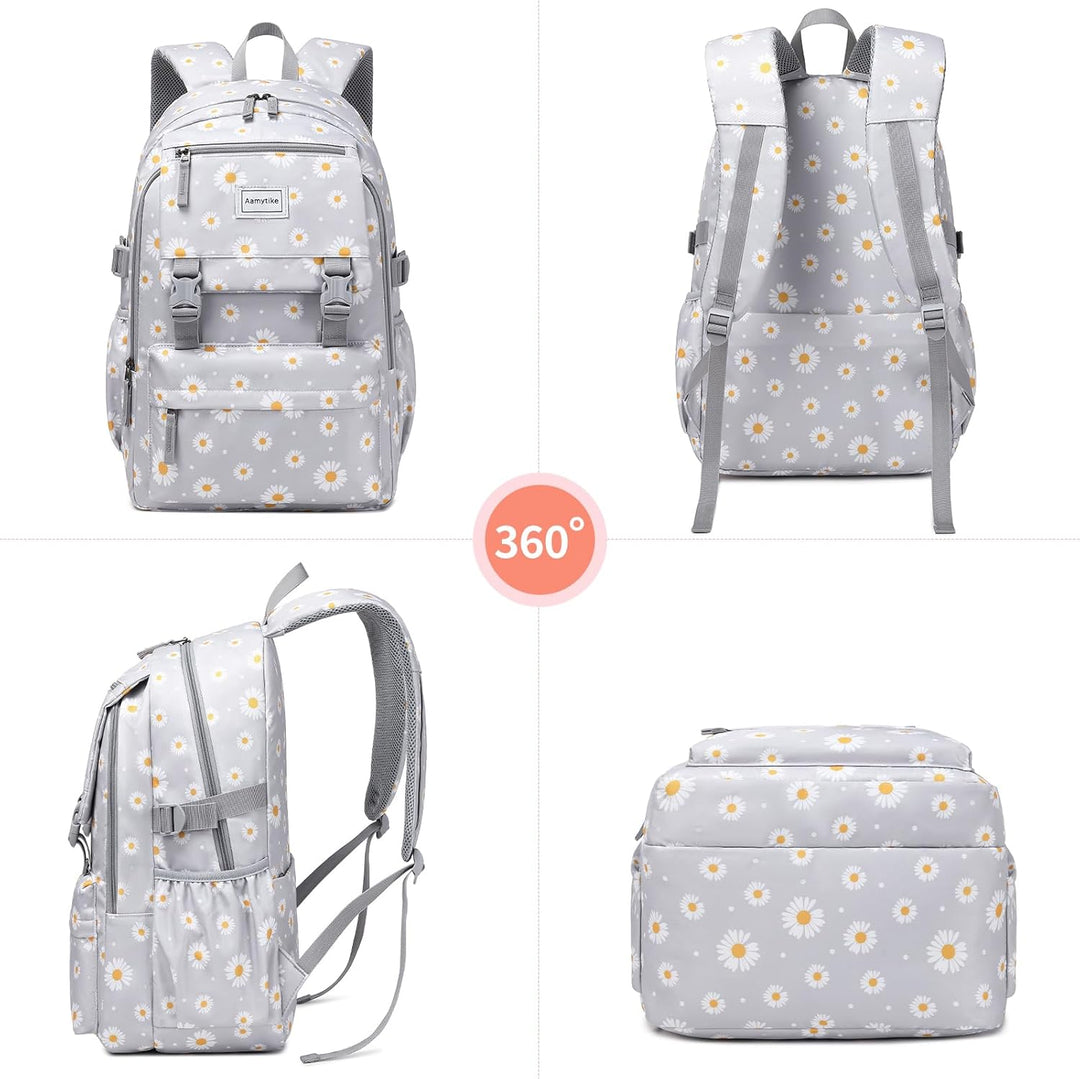 Aamytike Schulrucksack Mädchen Teenager Schule Rucksack Damen Schulranzen Maedchen Wasserdicht Kinde