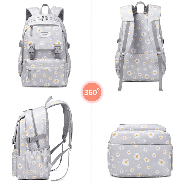 Aamytike Schulrucksack Mädchen Teenager Schule Rucksack Damen Schulranzen Maedchen Wasserdicht Kinde