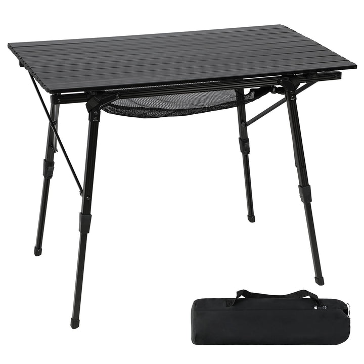Portal Campingtisch faltbar Höhenverstellbar Klapptisch 60kg belastbar Aluminium 90 x 53cm für 4 Per
