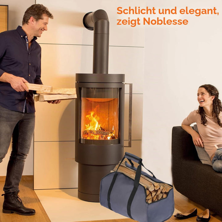 Brennholz Tragetasche gross Kaminholz Tasche Holzkorb – Aus reissfestem, wasserdichtem Oxford, ideal