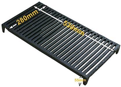 BBQrolling Kaminrost mit Füssen Gusseisen Kohlerost Ascherost Tefalrost Ofenrost Gussrost 53,5x28,5c