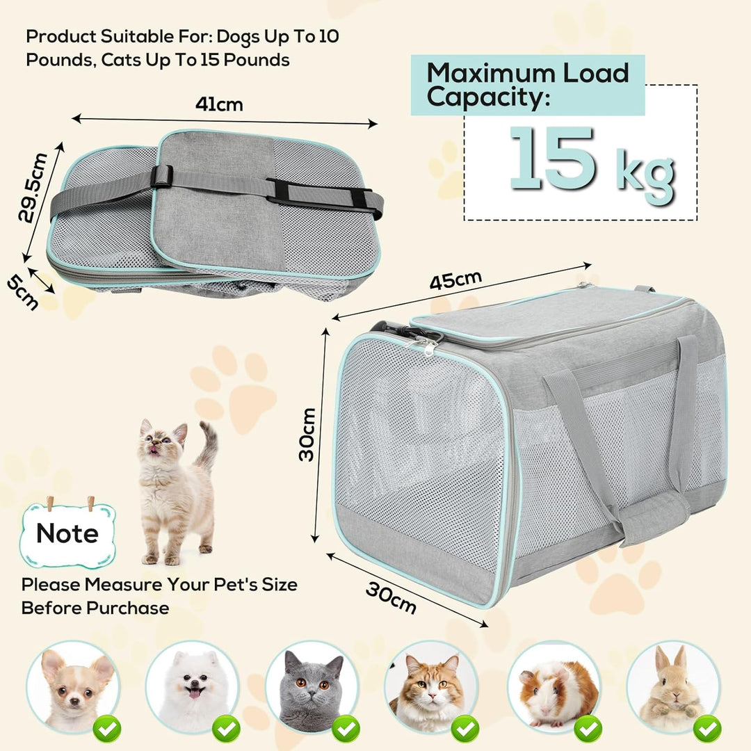 Cozary Transporttasche Für Katze Hund, Katzen Transportboxen, Hundetransportbox, Leichtes Haustiertr