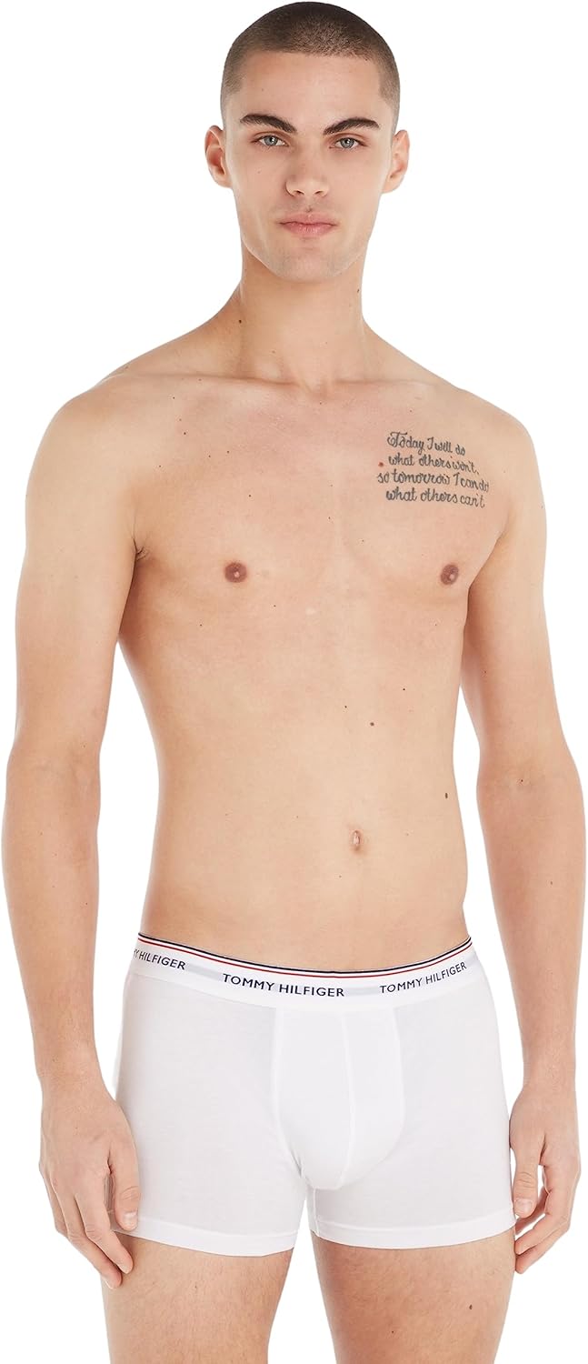 Tommy Hilfiger Herren 3er Pack Boxershorts Trunks Unterwäsche L Mehrfarbig (Black/Grey Heather/White