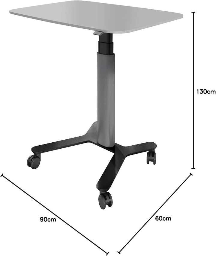 ESMART EAX-131 BG 90 x 60 cm Hellgrau Ergonomischer Steh-Sitz-Pult-Schreibtisch Stufenlos elektrisch