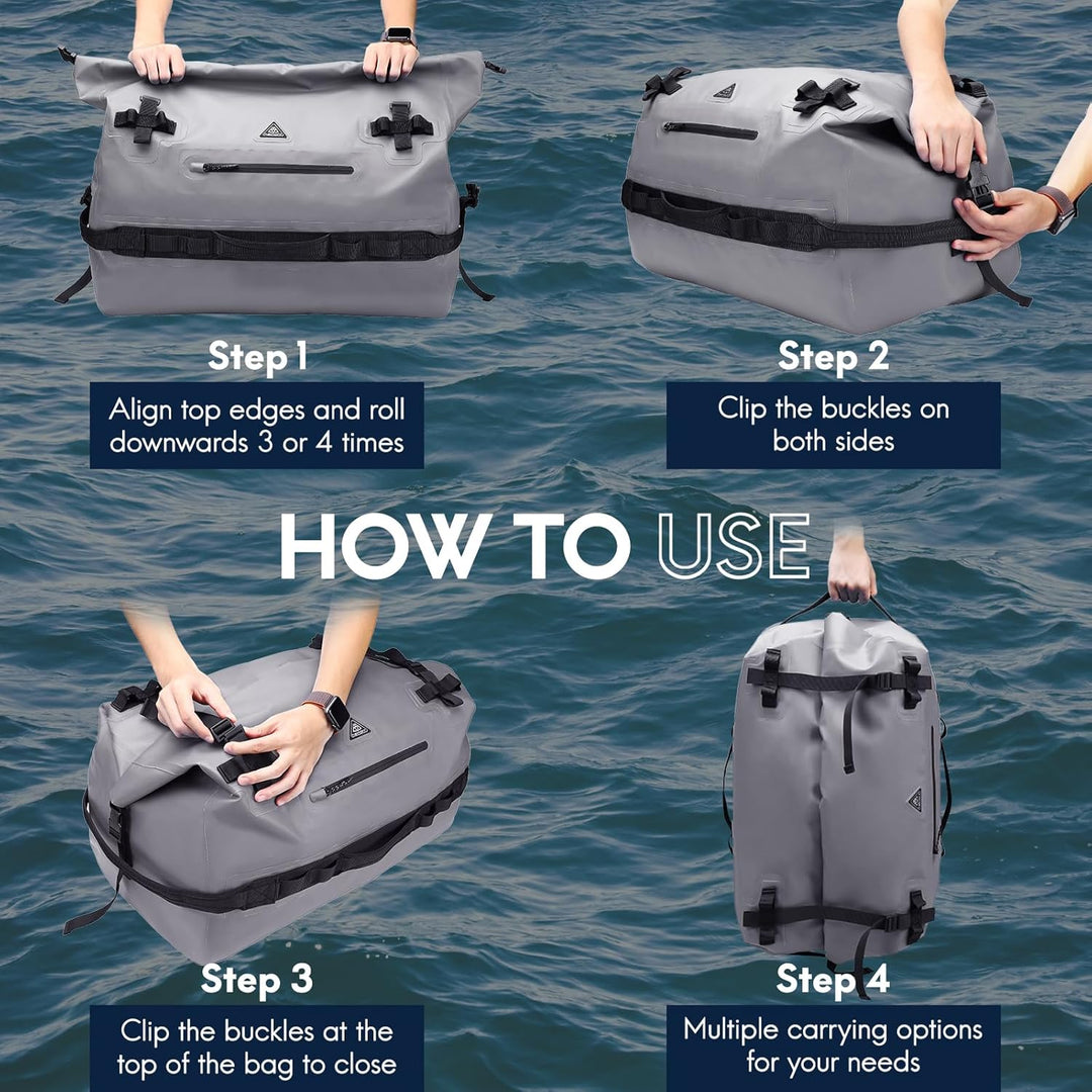 Haimont wasserdichter Rucksack, vielseitig wasserdicht Tasche, Dry Bag komfortabel, RollTop, Strand,