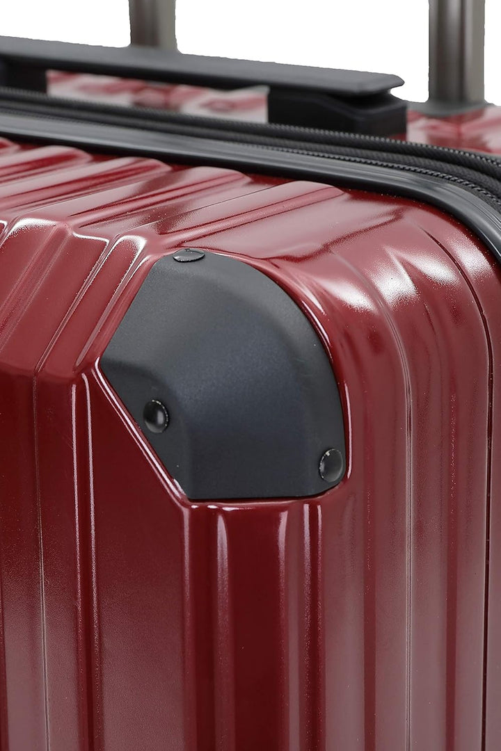 M816 TSA-Schloss Koffer Reisekoffer Trolley Kofferset Hardschale Boardcase (Weinrot, Mittler Koffer)