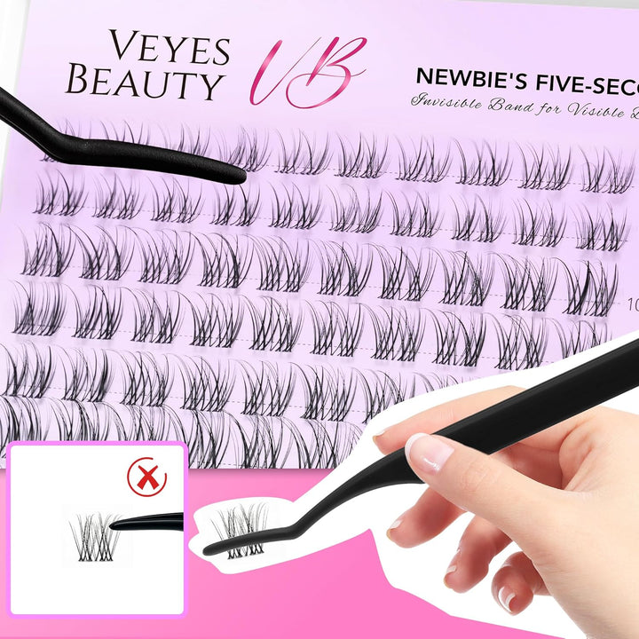 VEYESBEAUTY Wimpern Extensions 5-Sekunden-Wimperncluster Cluster Lashes Fake Lashes Wimpernverlänger