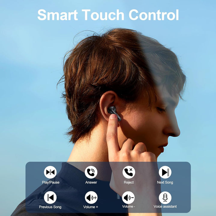Bluetooth Kopfhörer Kabellos In Ear, Blackview Wireless Earbuds mit 4 ENC & ANC Noise Cancelling Mik