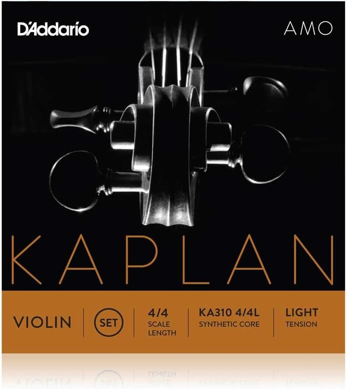 D'Addario Kaplan Amo Violinsaiten - Vollständiger Satz - KA310 4/4L - Violinsaiten - 4/4 Skala, Leic