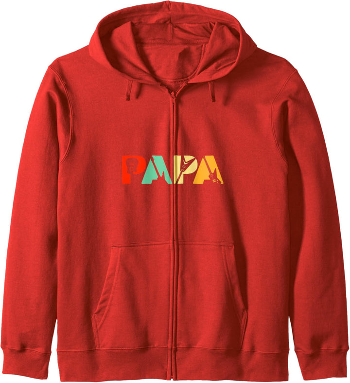 Lead-Gitarre Papa, Retro Papa Lead-Gitarre Geschenk Kapuzenjacke
