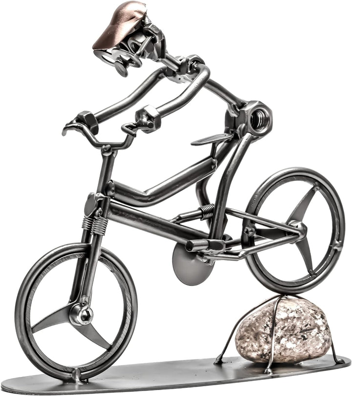 STEEMO Schraubenmännchen Mountainbike Cross Country Geschenk Metall-Deko 21x8x20 cm