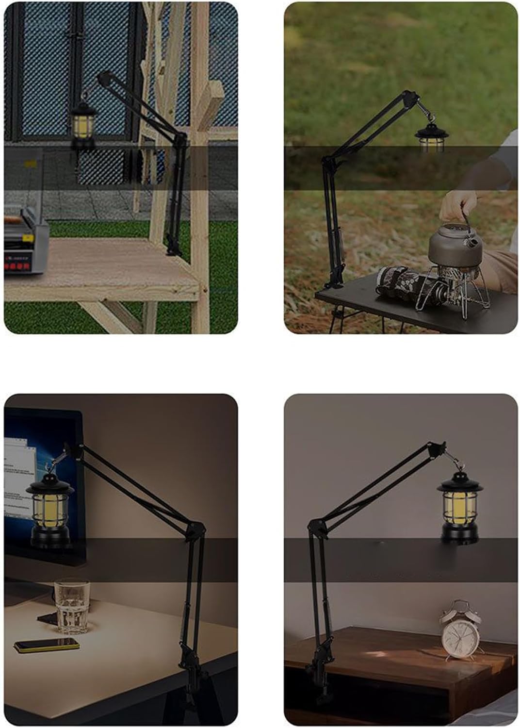 Generisch Campinglicht-Klemme - Lichtmasten Outdoor Halterungsbügel,Vielseitiger Laternenhalter Mit