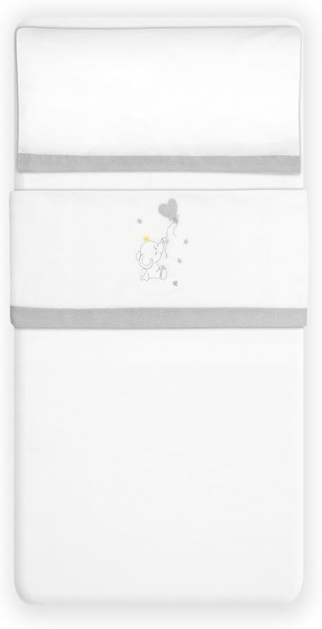 Interbaby Bettwäsche-Set für Kinderbett, 60 x 120 cm, 100% Baumwolle, warm, weich, inklusive Spannbe