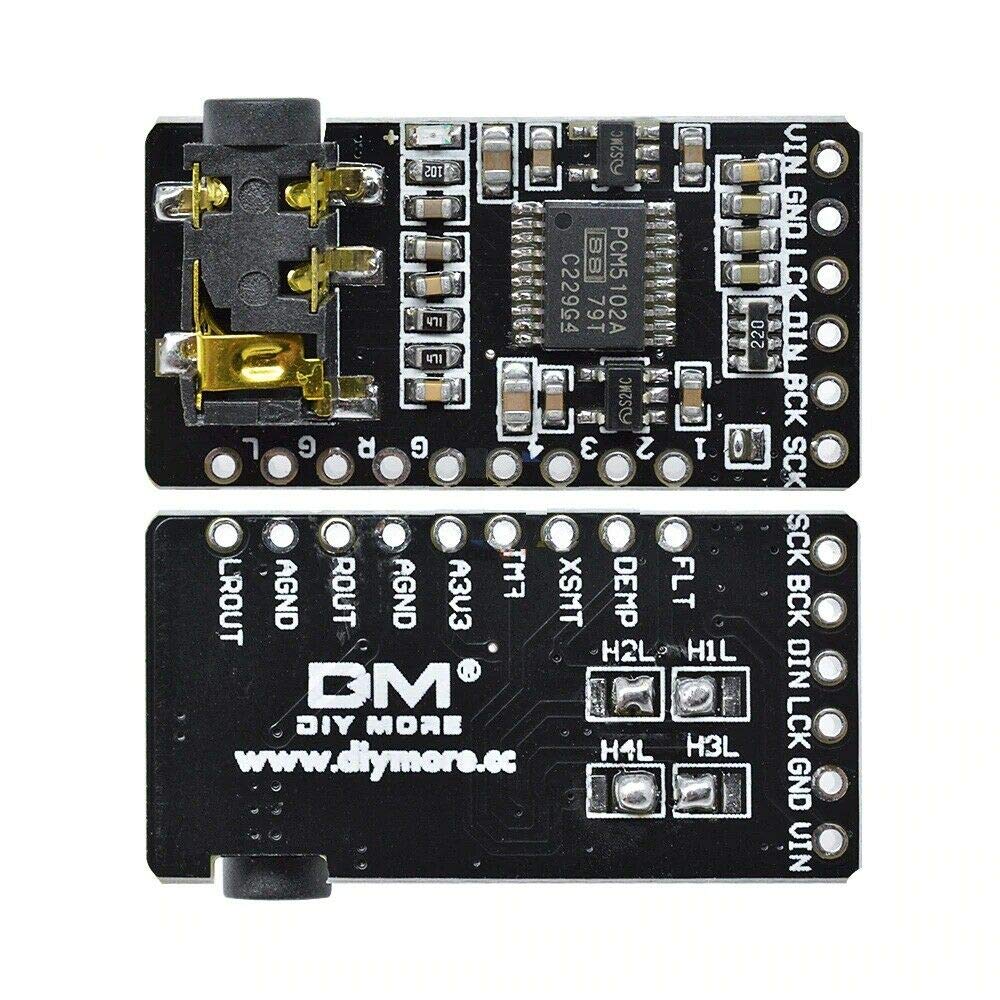 5pcs PCM5102 Decoder GY-PCM5102 I2S Interface Format Player Digital Audio PCM5102A