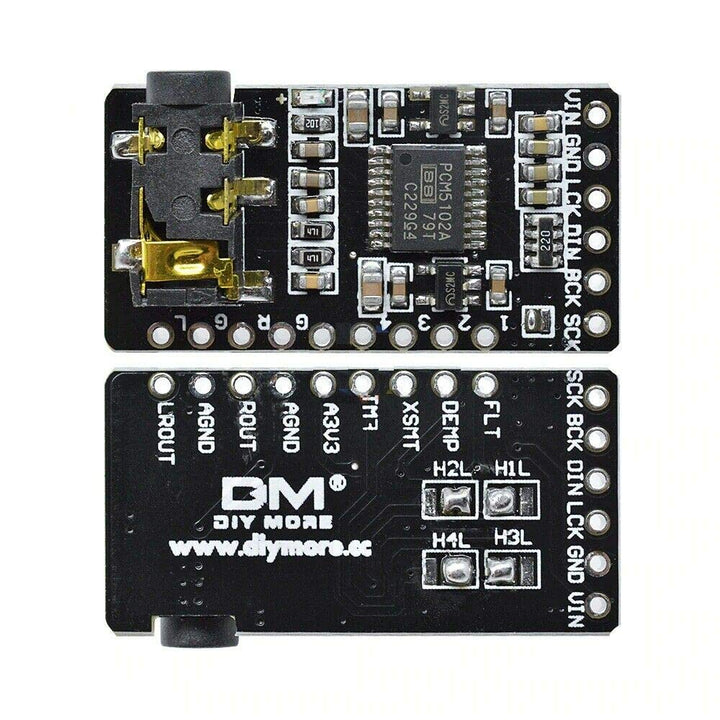 5pcs PCM5102 Decoder GY-PCM5102 I2S Interface Format Player Digital Audio PCM5102A